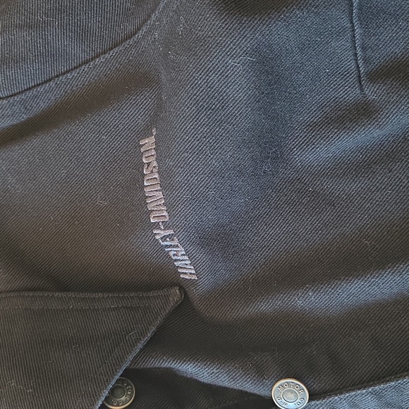Harley-Davidson Black Women’s Jacket with Flame Cuff  and Back Detail - Picture 4 of 8